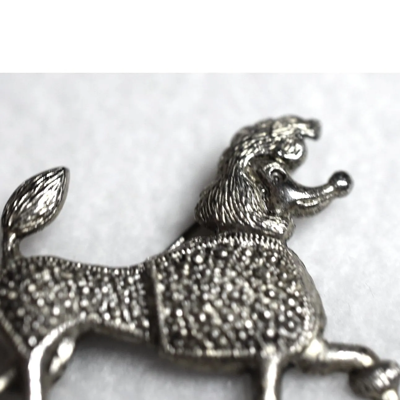 Rare Vintage 1930's Sterling Silver Poodle Show Dog (In Family 95 Yrs.) Brooch - Image 2