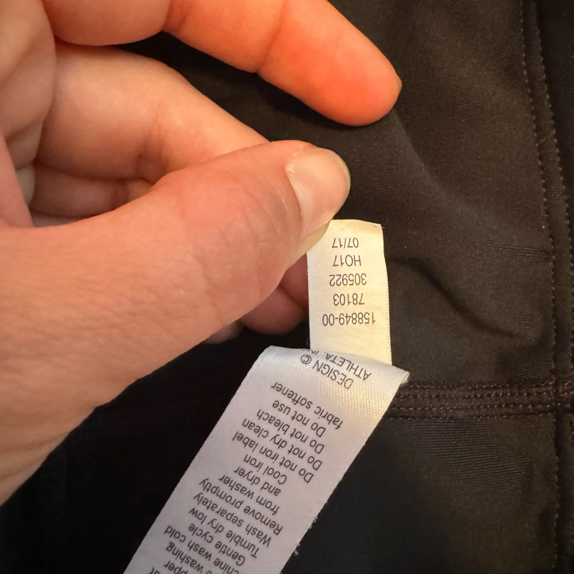 Athleta Marbled Precision 7/8 Tights Black and teal size‎ XS athletic pants - Image 9