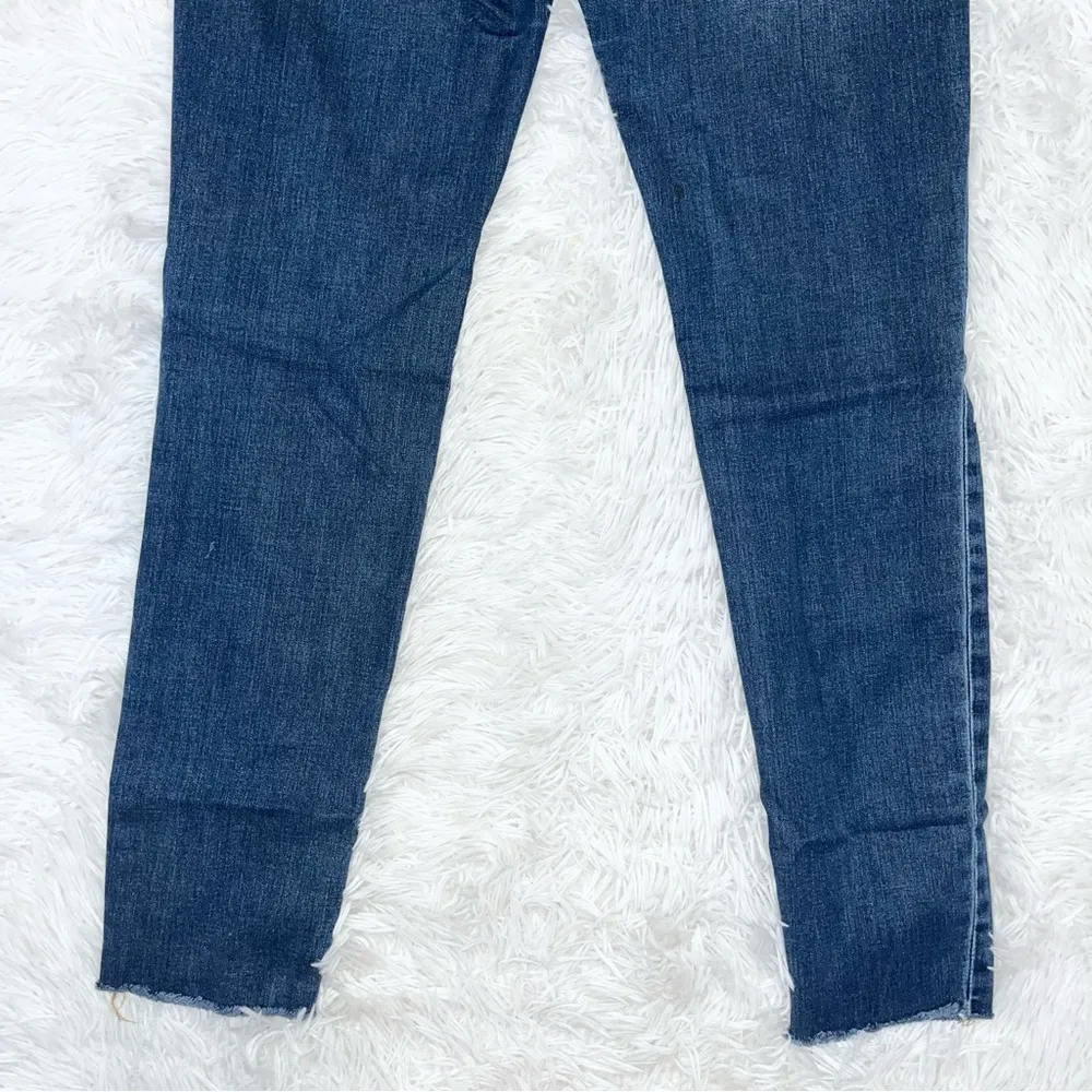 Sarah Mid-Rise Distressed Skinny Blue Denim Jeans 28 Prairie - Image 8