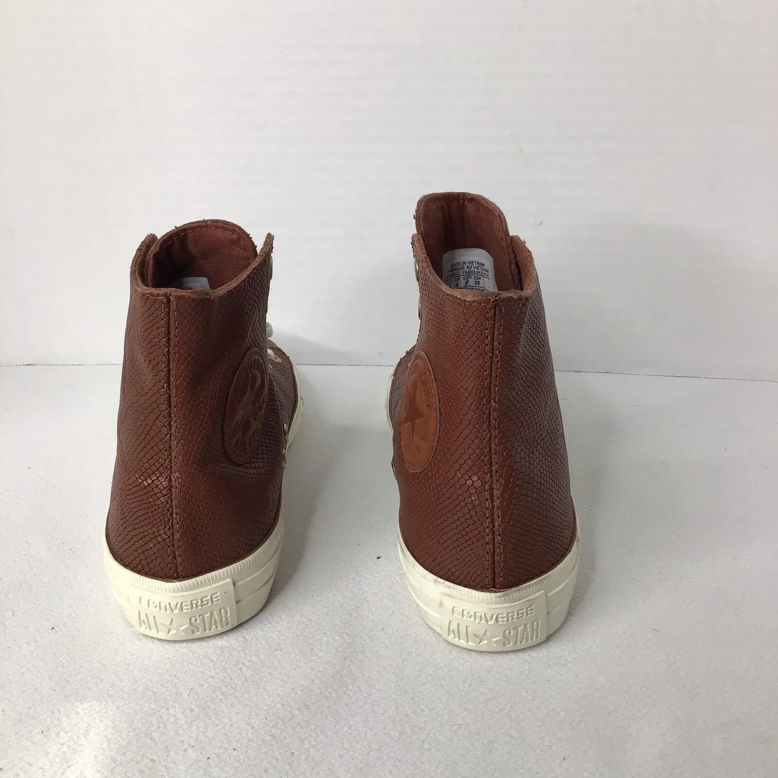 Converse Chuck Taylor Gemma Exotics high top shoes brown size 6 faux snake skin‎ - Image 4