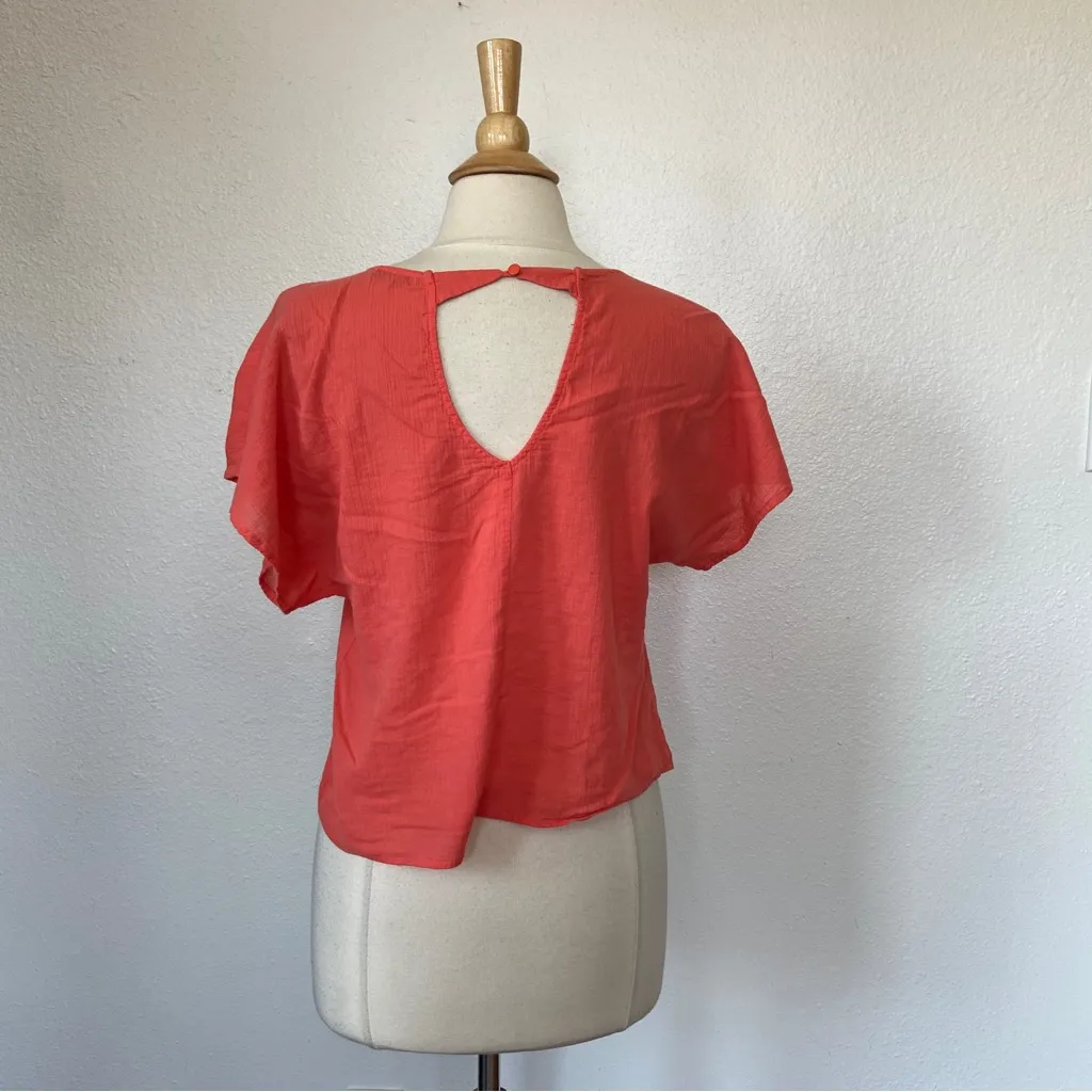 Jun & Ivy Francesca's Sheer Embroidered Cut Out Blouse - Image 2