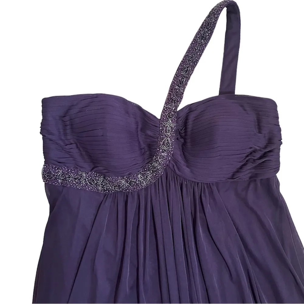 XSCAPE by Joanna Chen | Bare One Shoulder Purple Women’s Dress Size 14W - Image 4