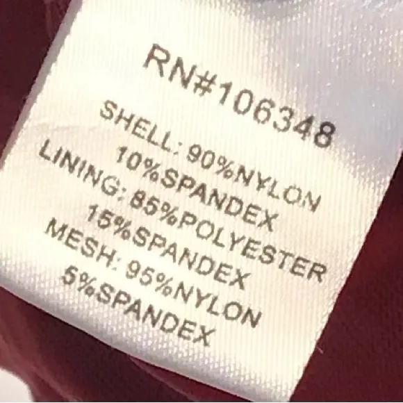 Seeded & Sewn Burgundy Lace Bralette Size M – Racerback Sheer‎ Padded Crop Top Red Size M - Image 3