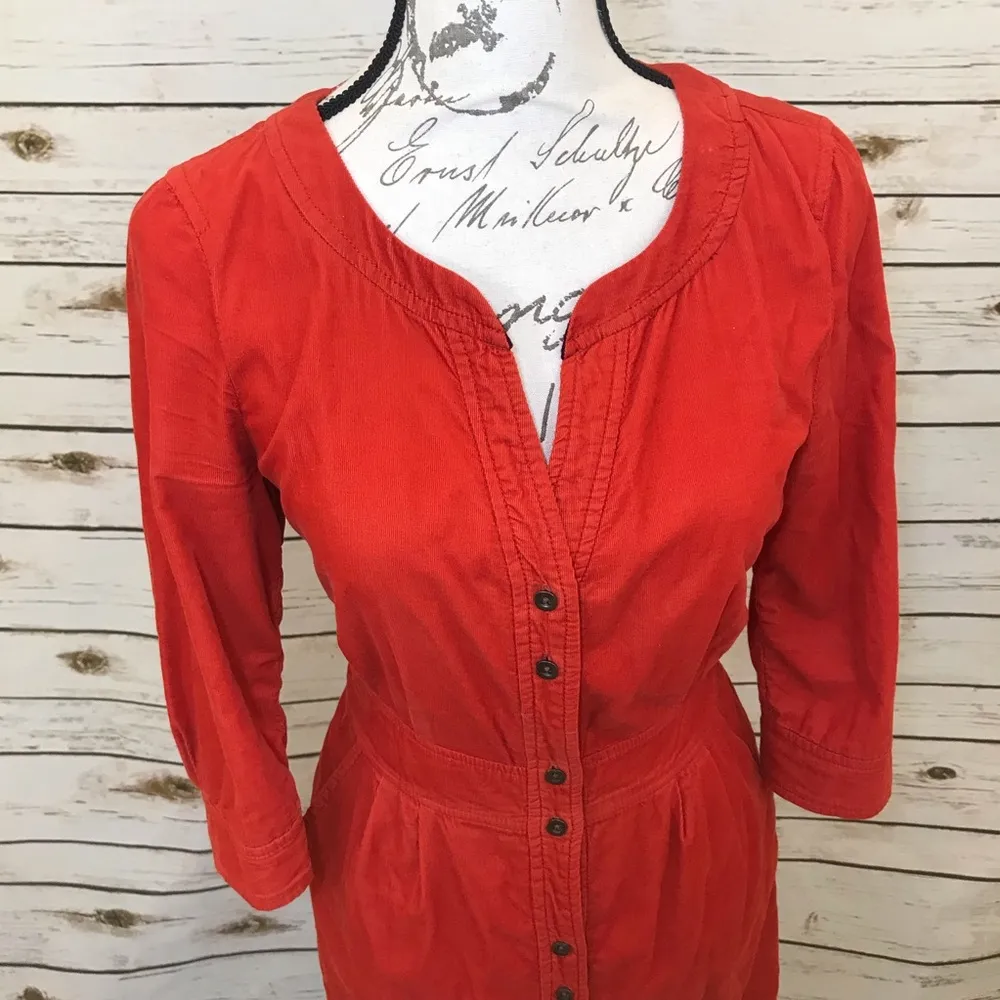 Anthropologie Maeve Corduroy Vintage 1970’s Dress - Image 2