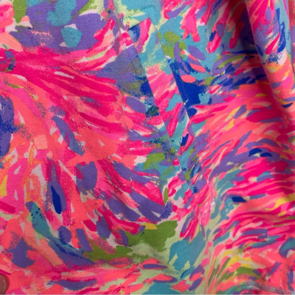 Lilly Pulitzer DeeDee Swing Jacket Palm Beach Coral size XL Pink Blue - Image 9