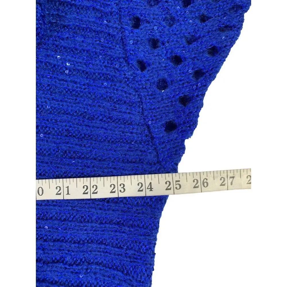 Roz & Ali Women's Royal Blue Knitted Top - Image 4