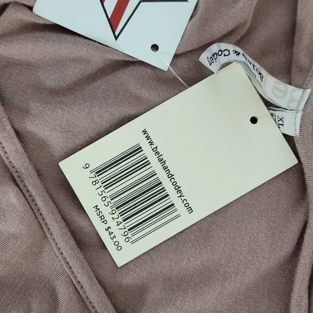 Belah & Codey Tan High Heel Graphic Print Short Sleeve Fitted Tee NWT Size XL - Image 7