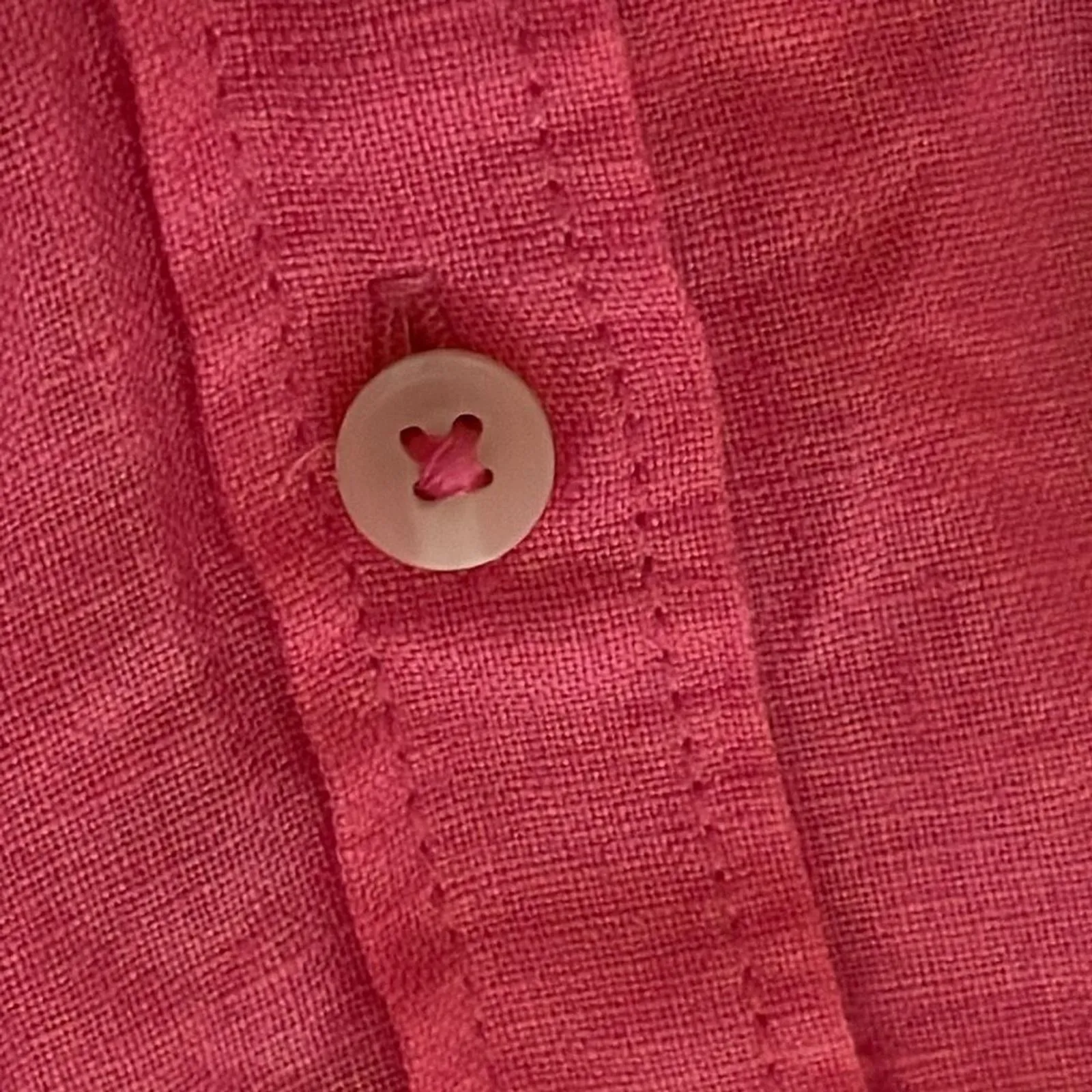 J. Crew Pink Baird McNutt Irish Linen Shirt Dress Womens Size Small Preppy - Image 8