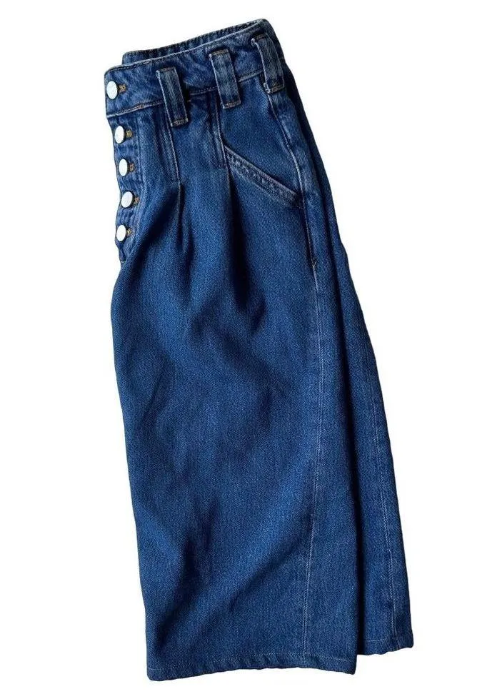 Anthropologie Pilcro Blue Jean Skirt Size 4 Front Button Pleaded Pockets… - Image 10