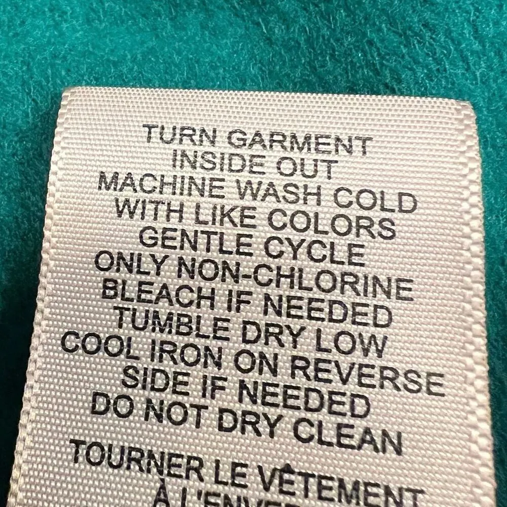 Philosophy Holiday Christmas Sweatshirt Green with Red Appliqué “Jolly” Size S - Image 8