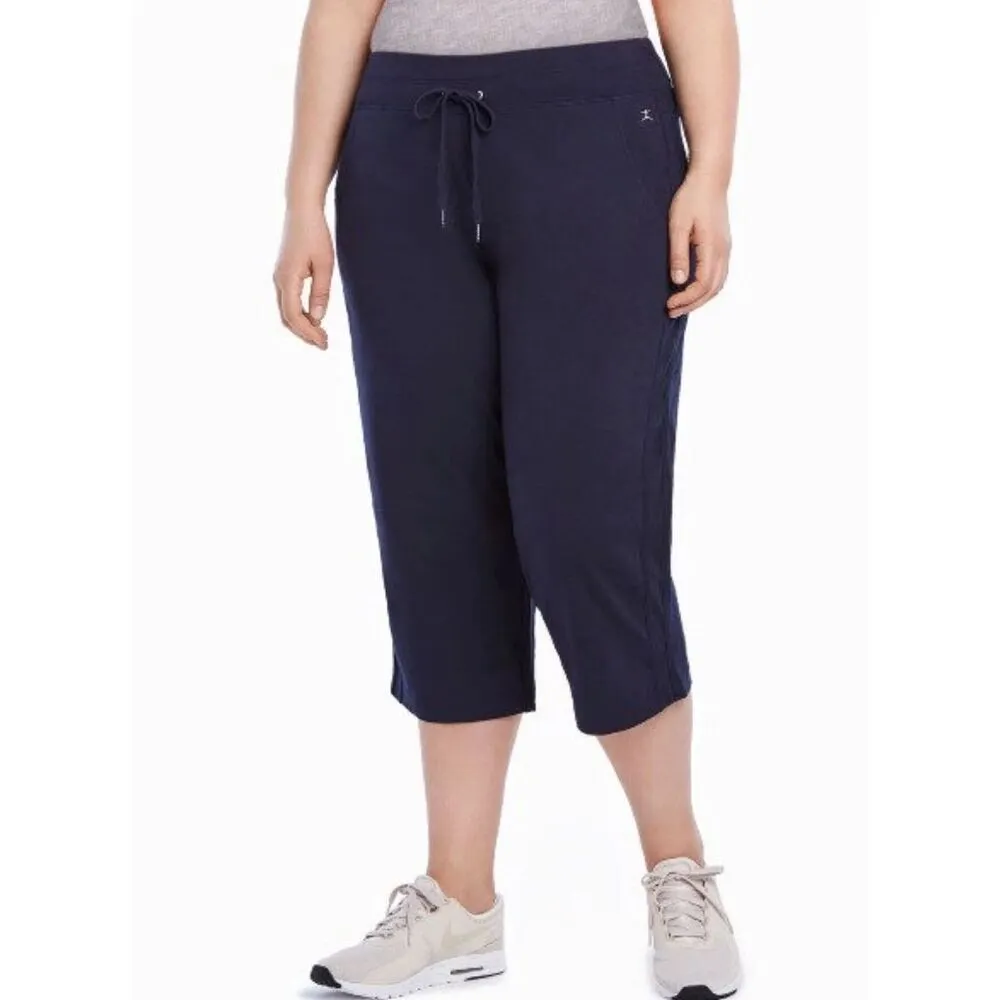 Danskin Navy Blue Cropped Active Pants 2X - Image 2