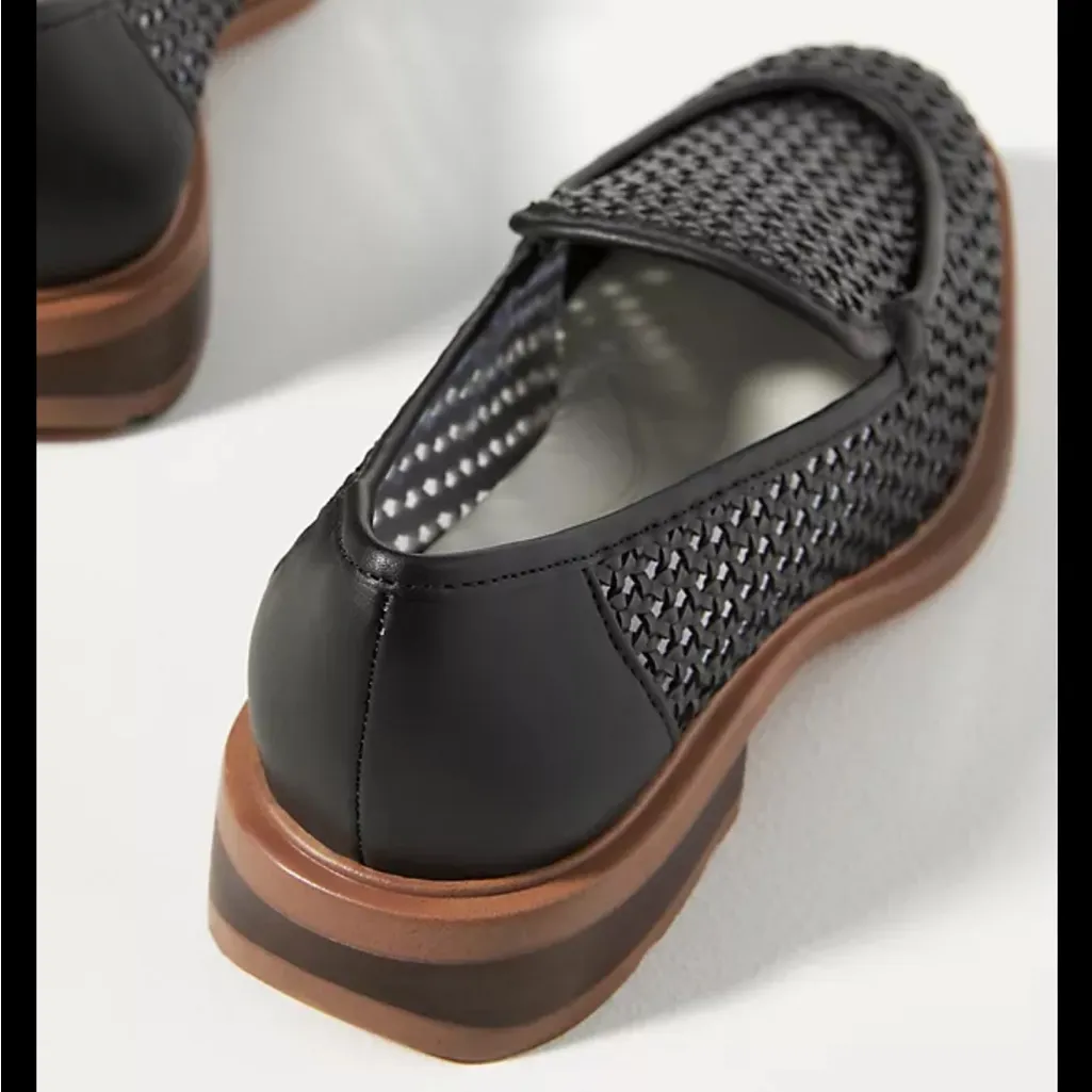 Anthropologie Franco‎ Sarto woven loafers black - Image 3