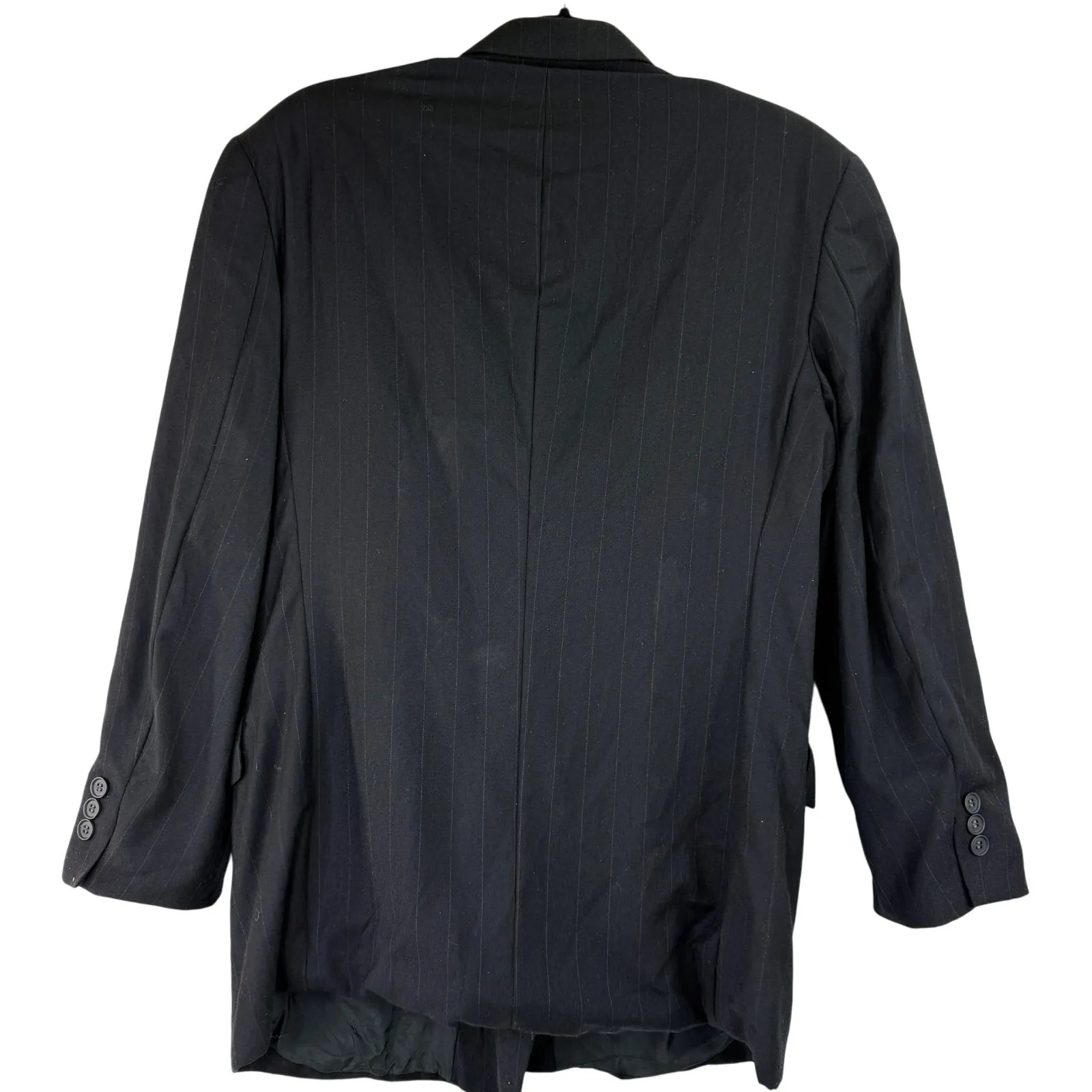 Yves Saint Laurent YSL Vintage Women's Black Worsted Wool Blazer - Image 3