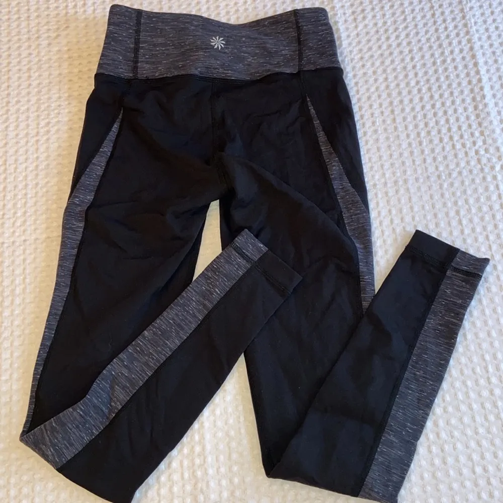 XXS Chaturanga Yoga Running Leggings Tights Black Gray - Image 3