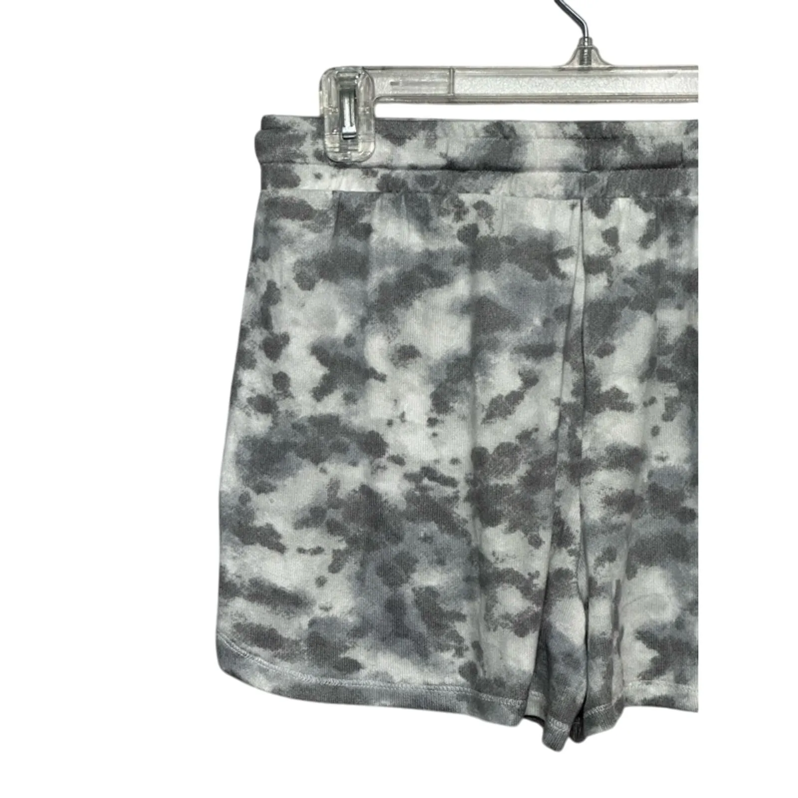 Lounge Shorts Tie Dye Soft High Rise Adjustable Drawstring Knit Gray Medium NWOT - Image 6