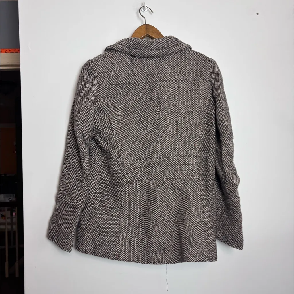 Croft & Barrow Brown Tan Wool Pea Coat Double Breast Jacket - Image 8