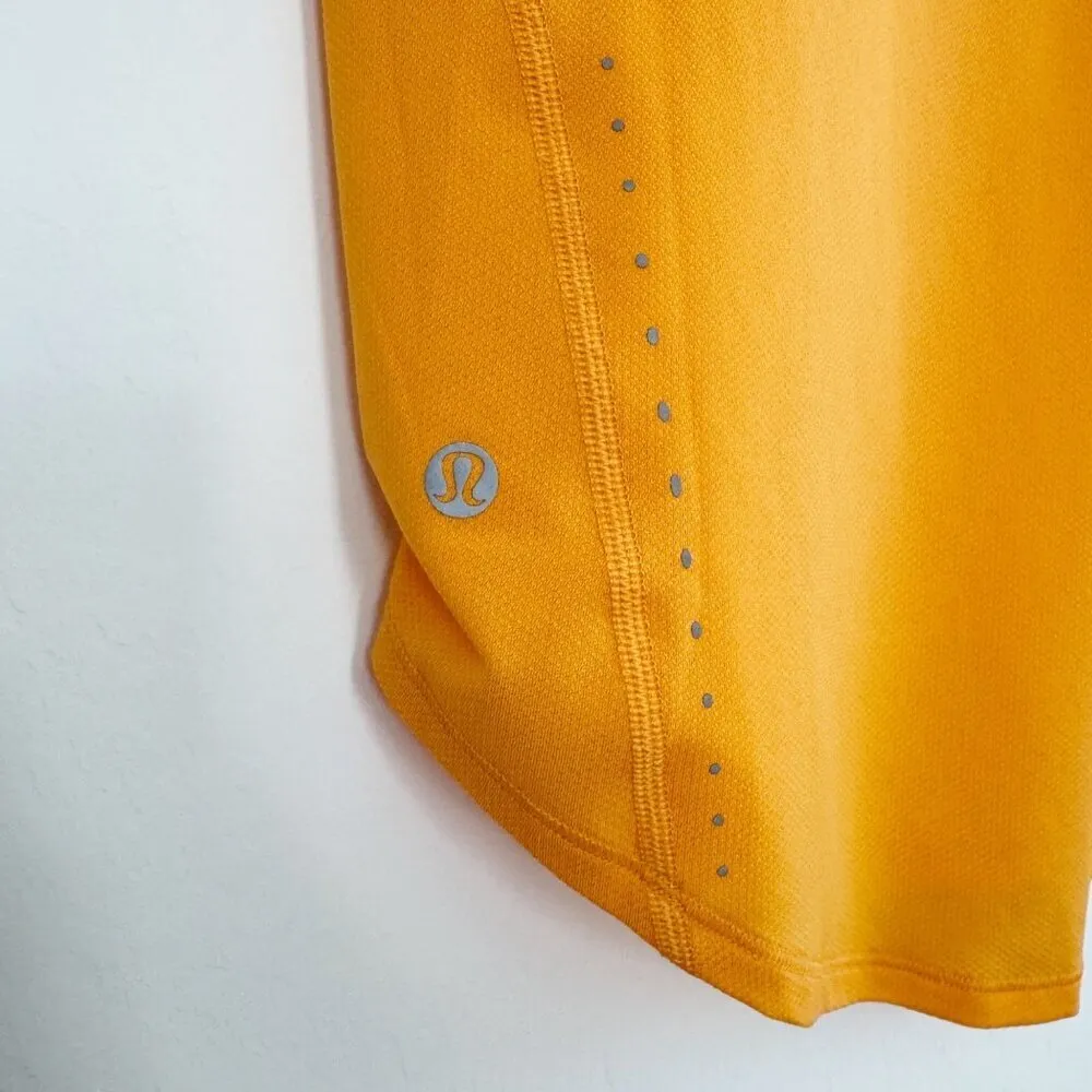 Lululemon High Neck Athletic Running‎ T-Shirt in Orange Mango Dream Gym Size 2 - Image 6