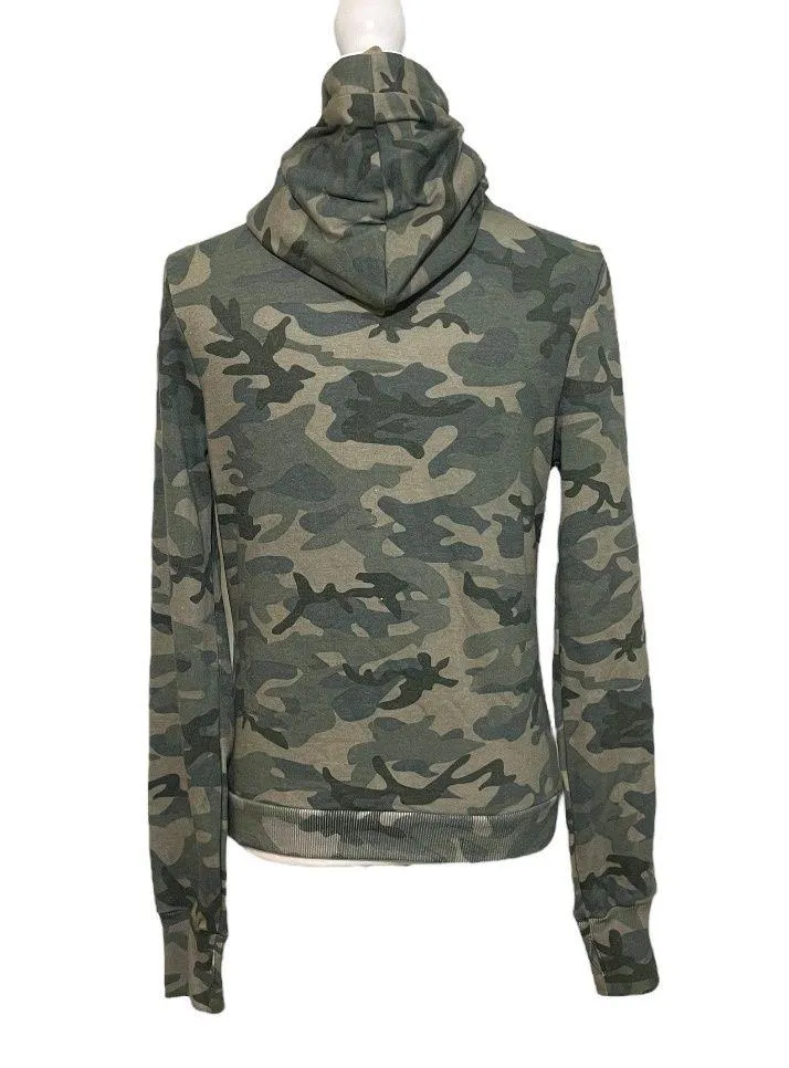 NWT  Green Camo Hoodie Hooded Sweatshirt Pullover Mask Camouflage New - Image 7