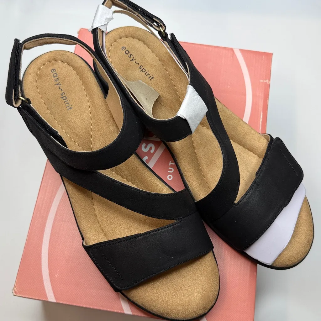 Easy Spirit Women's Kimberly Strappy Low Wedge Sandals- Size 12 - Image 8