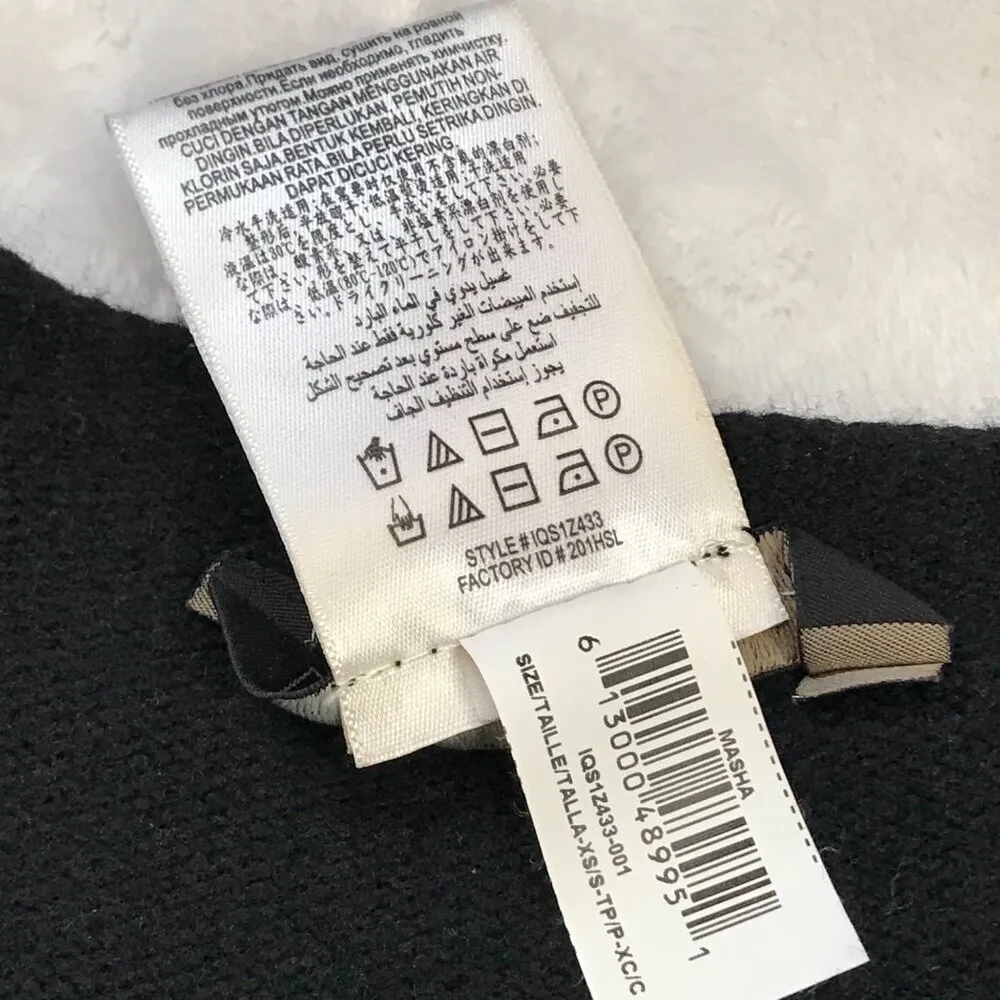 BCBGMaxAzria Marsha Sweater Oversized,Boxy Women's XS/S Black Wool Cotton V-Neck - Image 9