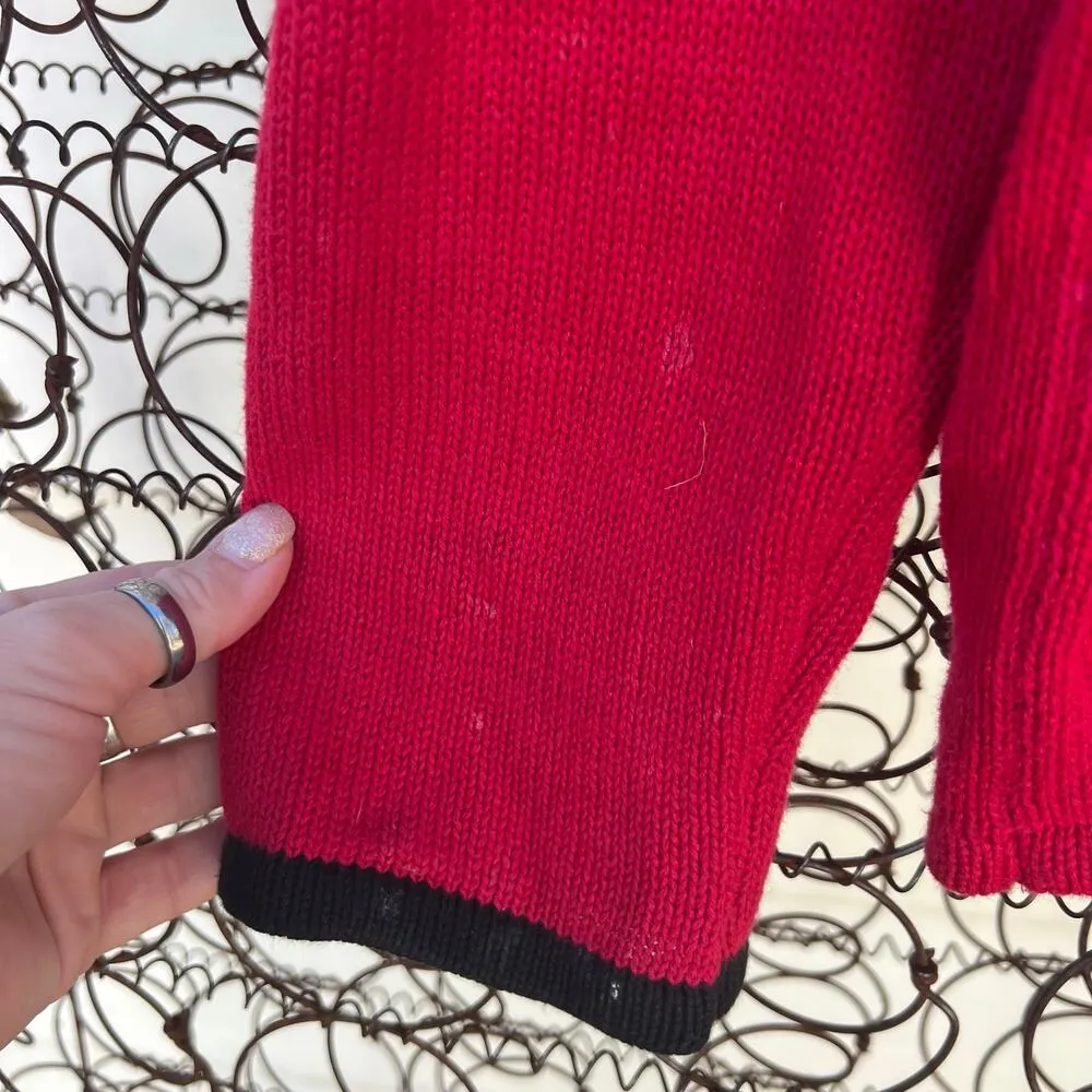 VTG Tiara Christmas Cardigan Snowman Tree Reindeer Presents Sampler Sweater XL - Image 9