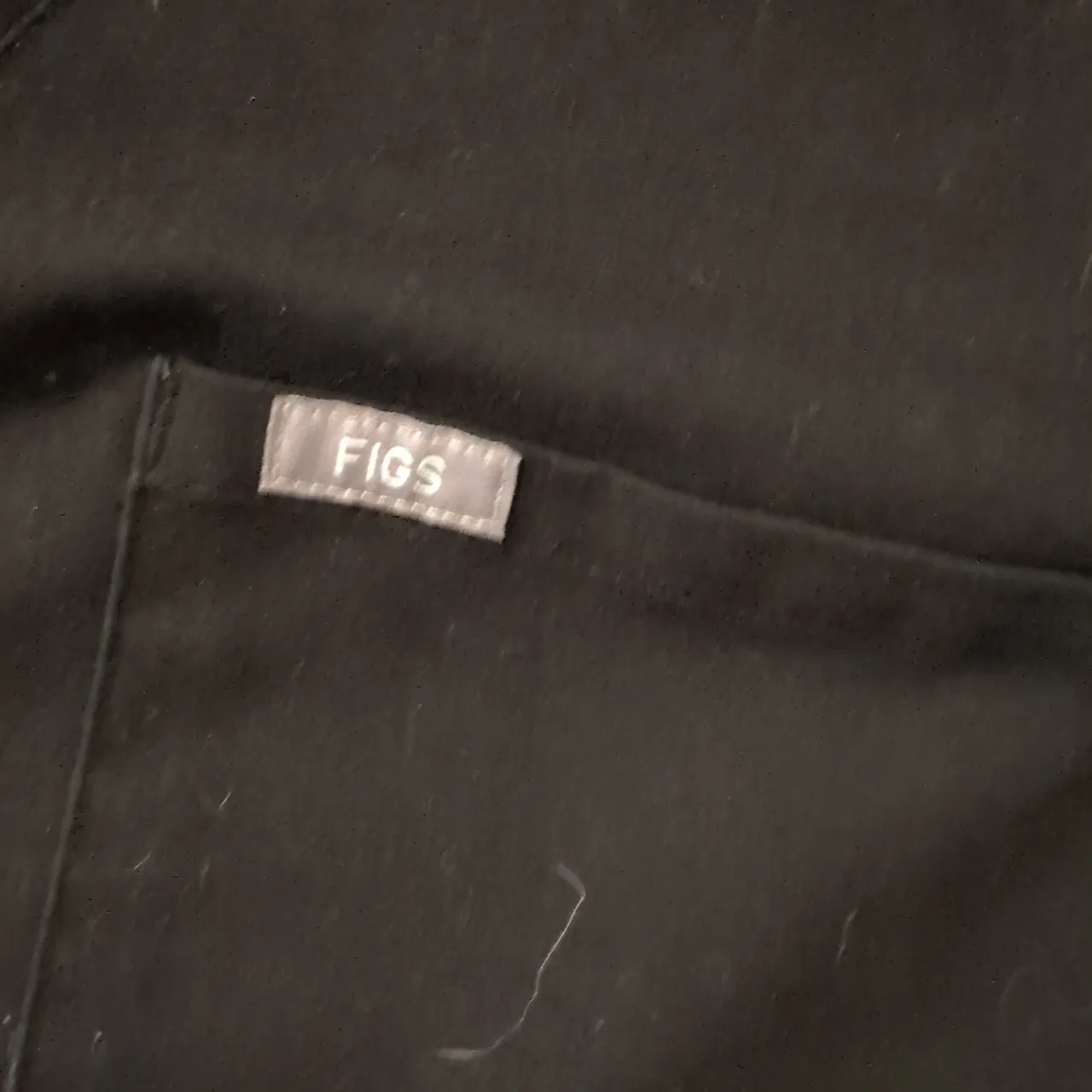 Figs Black Scrub Top Size Large - Image 3