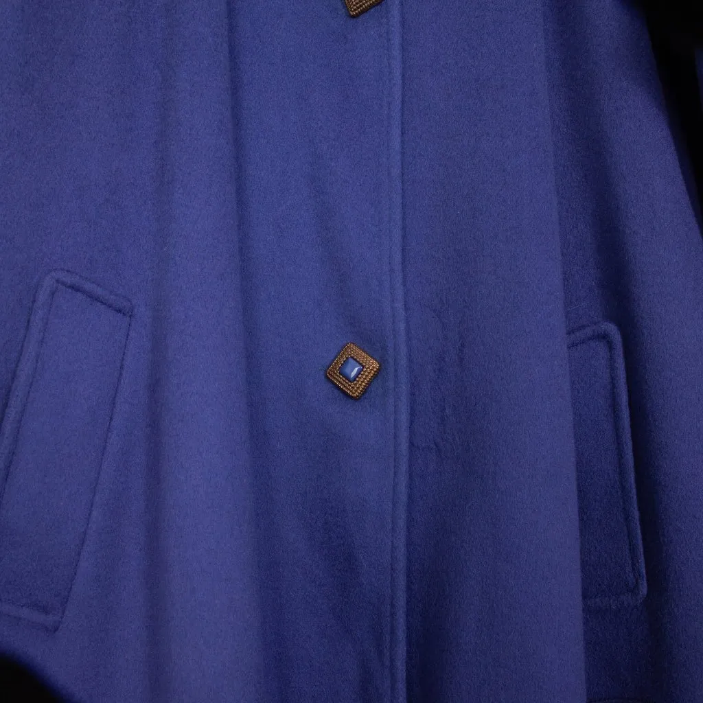 Vintage Portrait Wool Coat Union Made USA Long Line Womens XL Purple Old‎ Money - Image 5