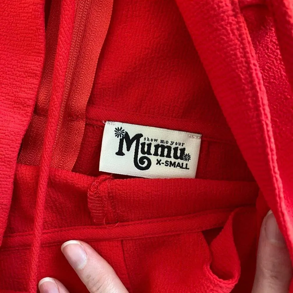 Show Me Your MuMu Claire Cut Out Dress in Red - Image 4