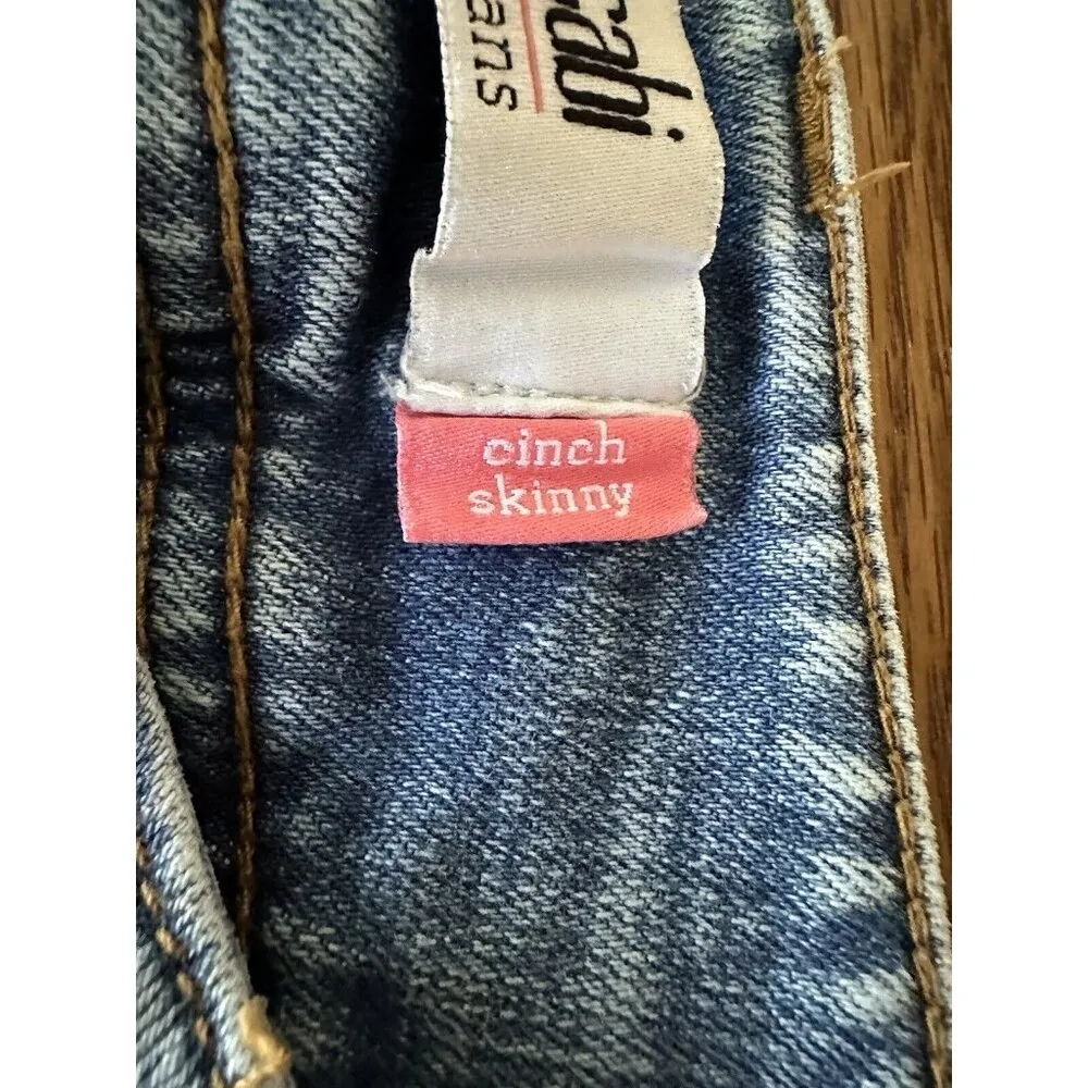 Cabi Cinch Skinny Bleach Splatter Distressed Jeans Size 0 Blue Casual - Image 4