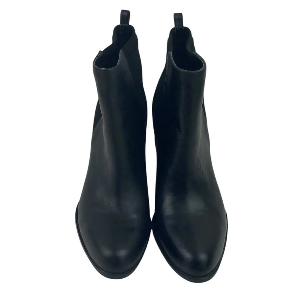 *Marc Fisher Frenchie Booties Womens Size 6M Black Leather Classic Quiet Luxury - Image 2