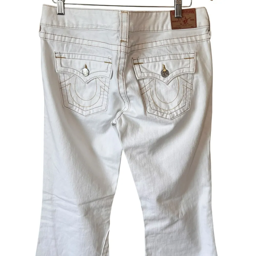 True Religion Joey low rise flare white jeans - Image 14