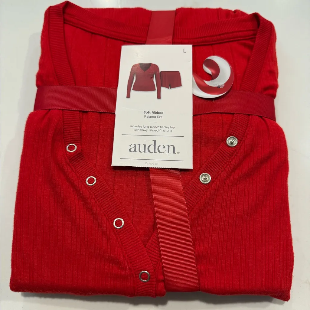 Women's Ribbed Long Sleeve Shirt and Shorts Pajama Set - Image 2