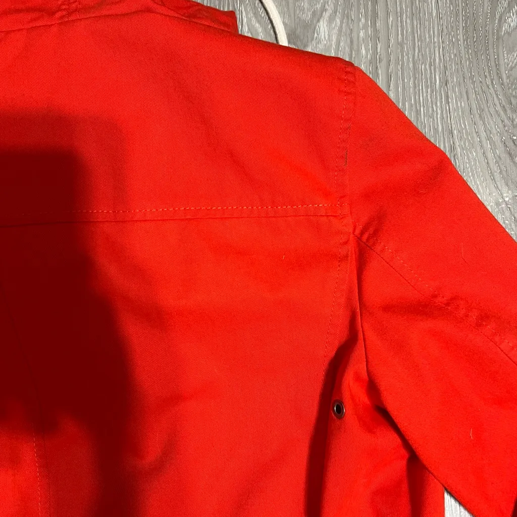 GAP Designed & Crafted Orange/Red Utility Parka Jacket Woman’s L Petite - Image 4