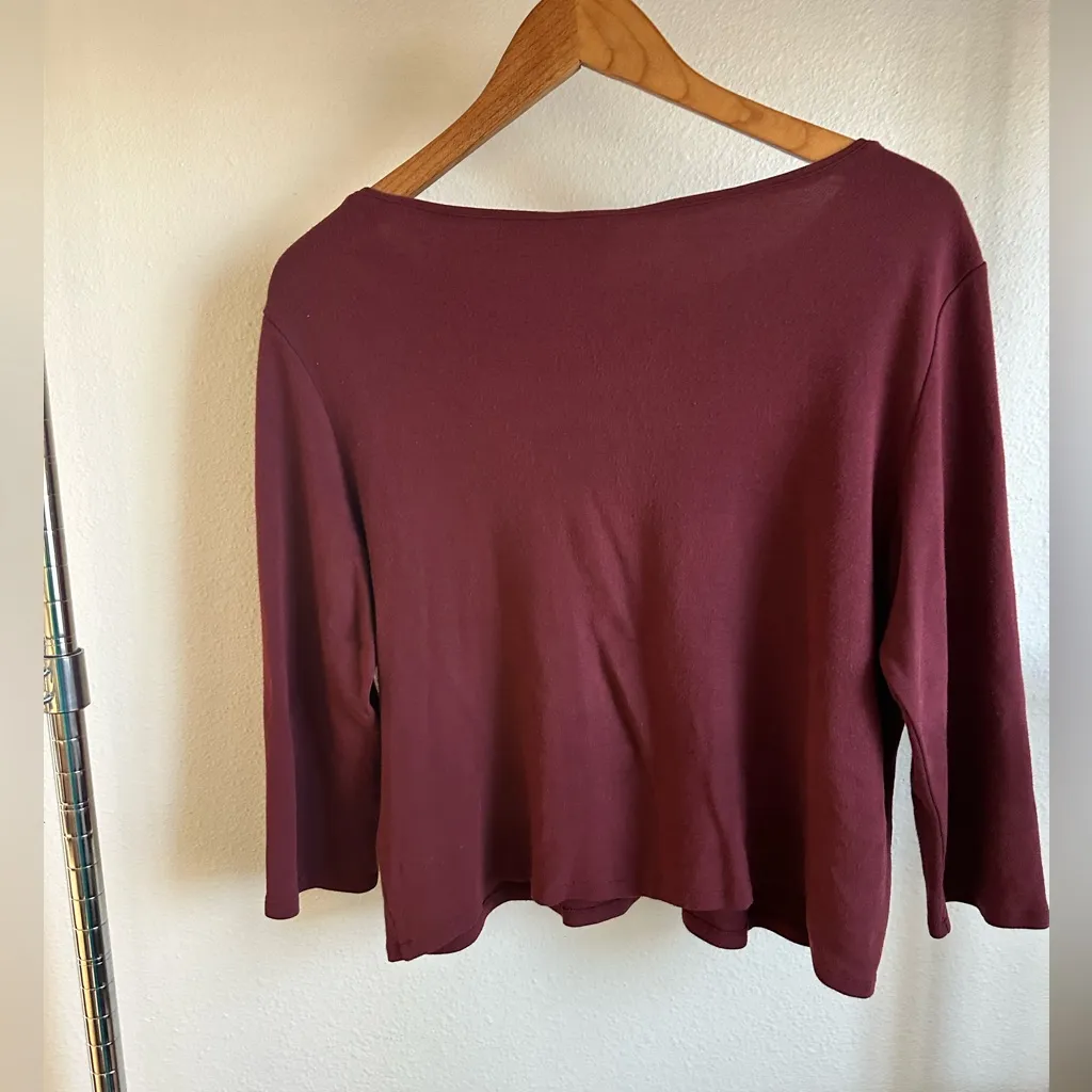 EILEEN FISHER MAROON CROP TOO. - Image 2