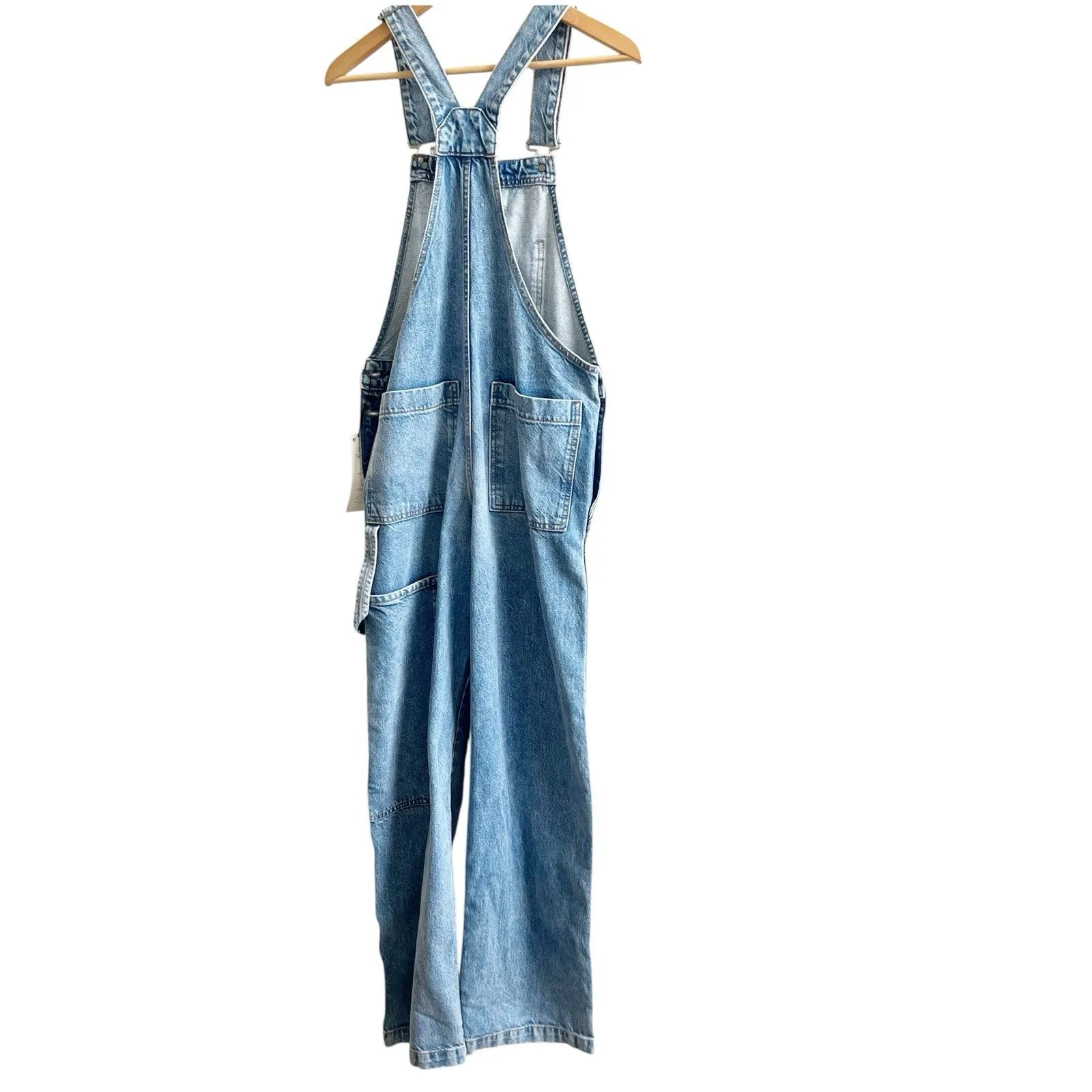 Zara Blogger Fave Denim Overalls Dungarees NWT Blue Size XS Farmer Cottage - Image 3