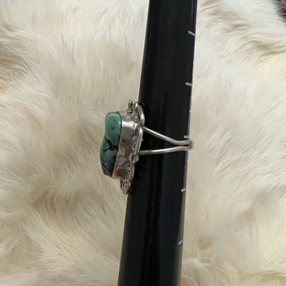 Vintage Turquoise Sterling Silver Ring - Image 4