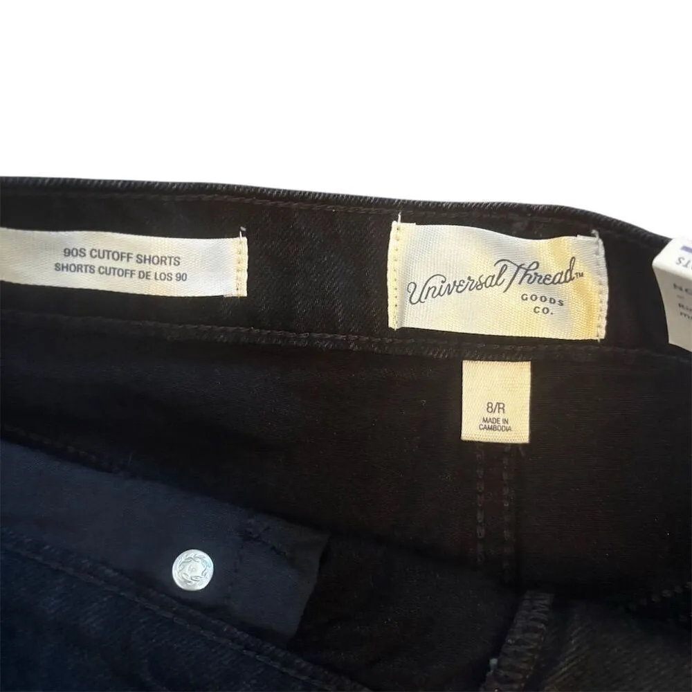 Universal Thread Women's High-Rise Black Cutoff Shorts Size 8 - Image 3