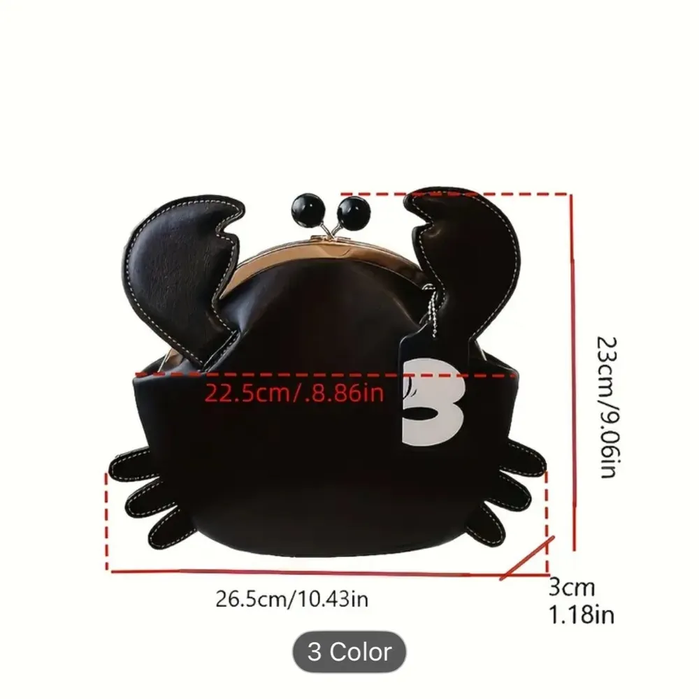 Y2K Crab Crossbody Purse Novelty Coastal Beachcore Summer Bag Coconut Girl Tan - Image 10