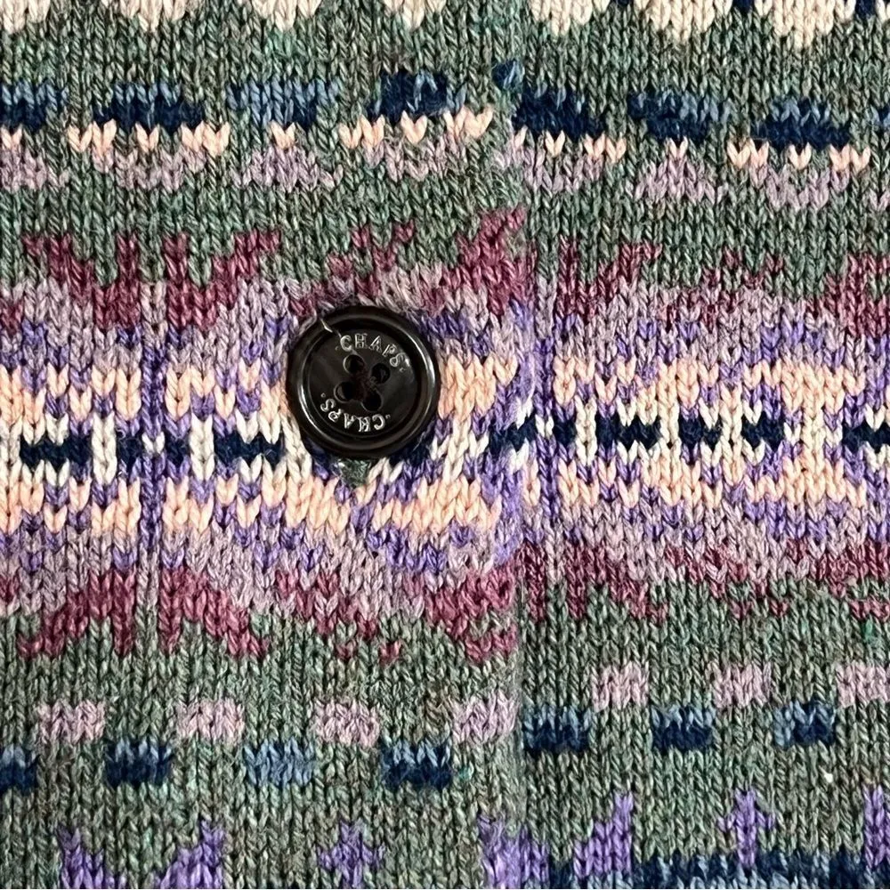 Chaps Fair Isle Collared Sweater Vest XS Petite - Image 5