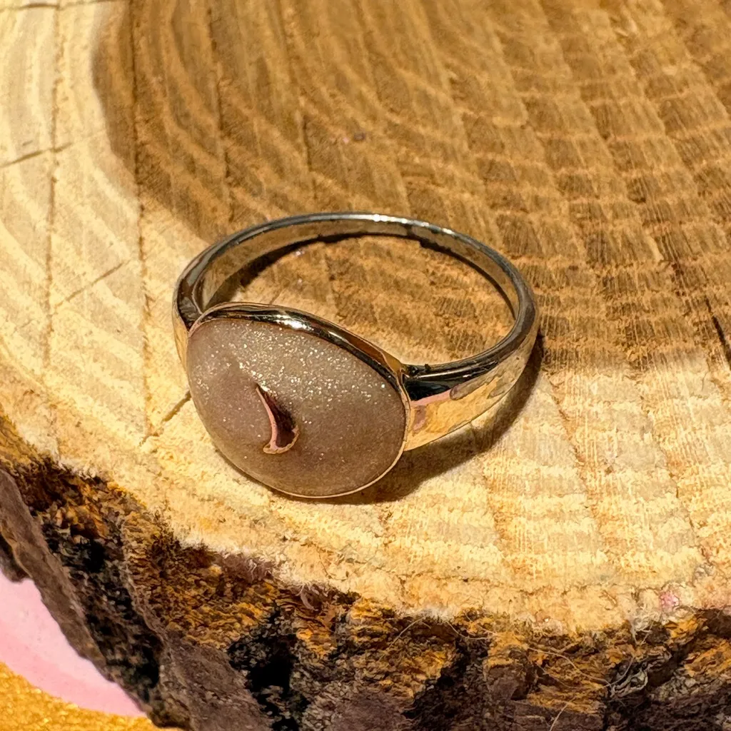 Sparkly crescent moon ring - Image 2