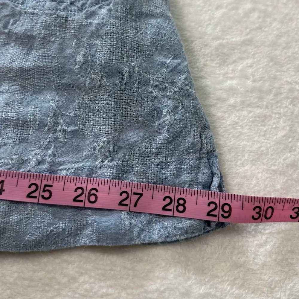 Anthropologie Maeve  Dress Size Medium Boho Preppy Embroidered Gauze Crinkle - Image 12