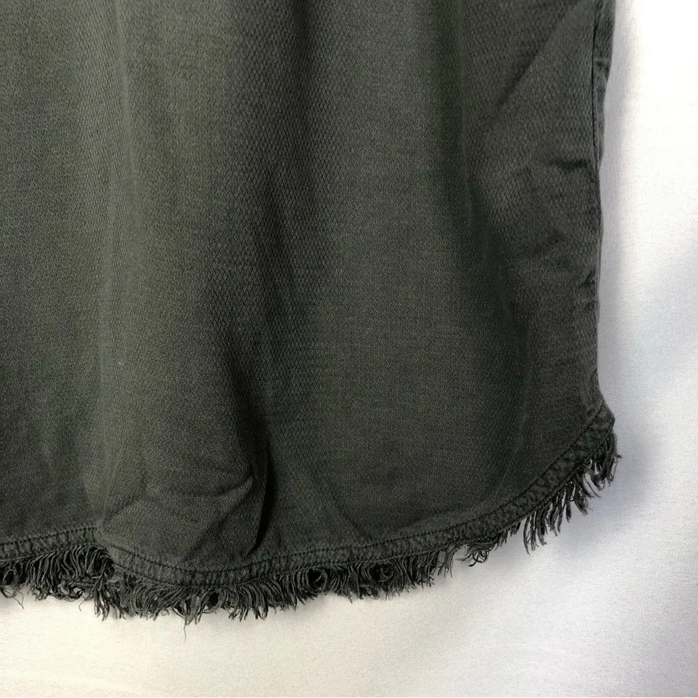 Splendid Crosshatch Dark Gray Fringe Hem Mini Dress XS - Image 5