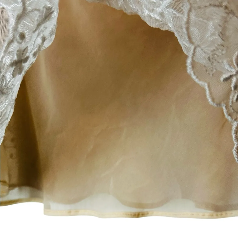 Neiman Marcus Jonquil Vintage Embroidered Floral Tank Top Cottage Fairy Small - Image 6