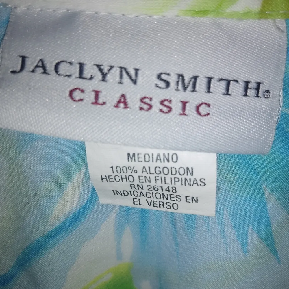 Jaclyn Smith M Blue Lime Top - Image 3