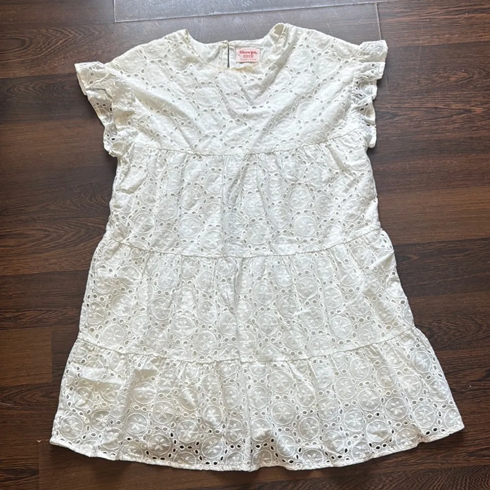 Showpo. If I Want To Dress In White Eyelet Lace Mini Dress White 4 - Image 2