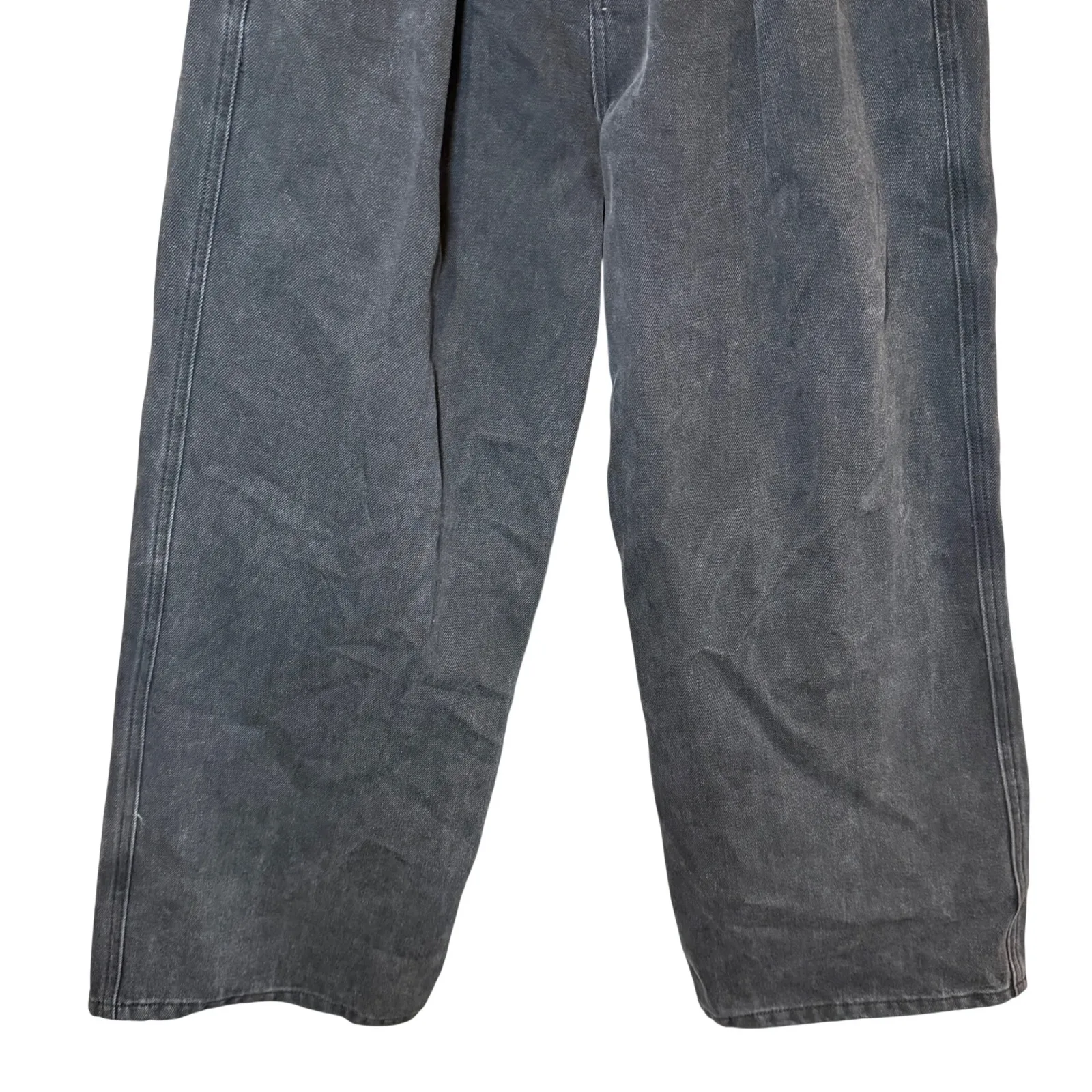 Roucha Diana Denim Washed Black Pleated Wide Leg Jeans Size BB US 8/10 Medium - Image 4