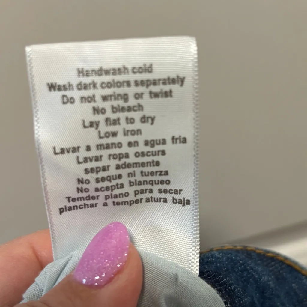 Judy Blue Boyfriend Fit Jeans size 13 Waist 31 Distressed Waffle Thermal Patch - Image 11