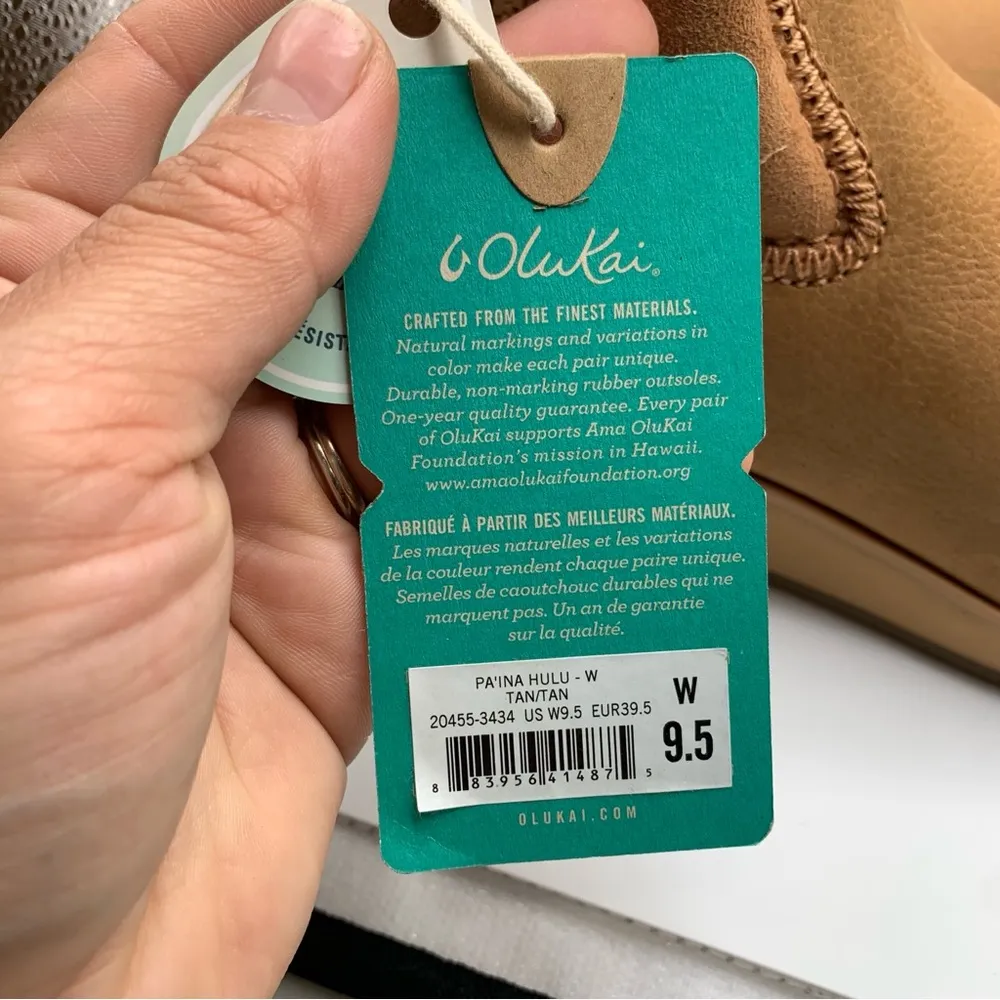 NWOB Olukai Women's Paina Hulu winter boot tan size 9.5 2057 - Image 9