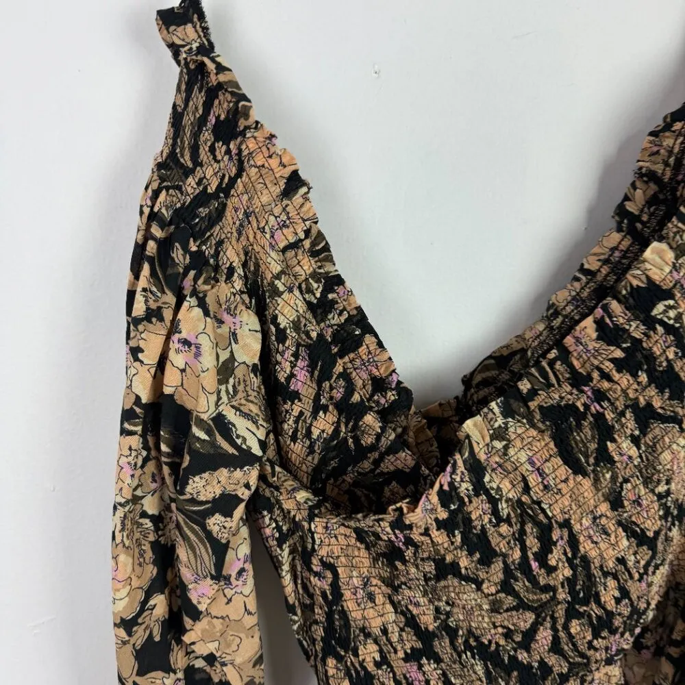 NWT  East To West Smocked Top Off the Shoulder Black Size Medium M - Image 9