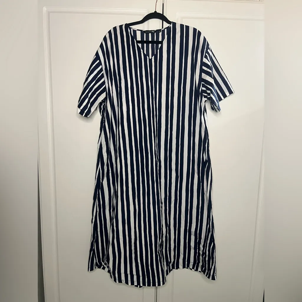Uniqlo x Marimekko Striped Oversized Scandi Minimalist Dress - Image 2